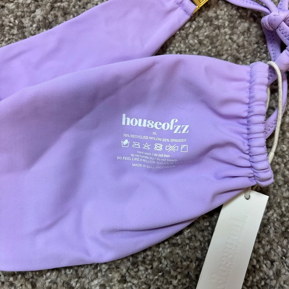 House of ZZ Palmer Multiway Bikini Top - Aura Lavender Purple NWT XL - Picture 6 of 7